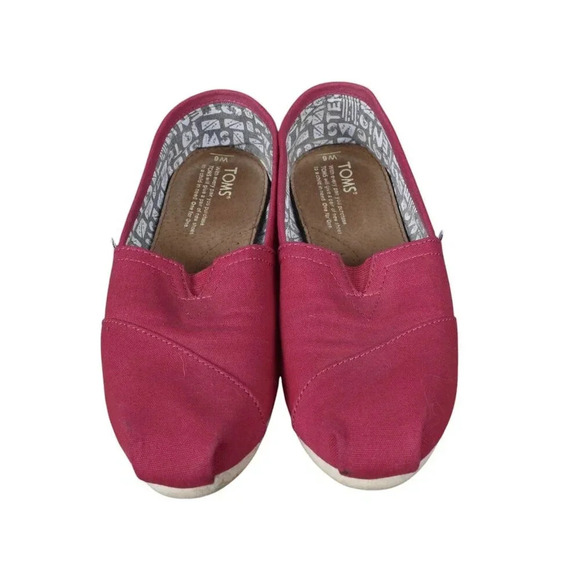 Toms Womens Classic Barberry Pink Casual Canvas Shoe Espadrilles Size 6 - Picture 4 of 10